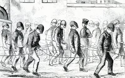 Fange, der træner i Pentonville Prison, fra 