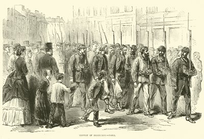 Konvoj af desertører, Paris, oktober 1870 af English School