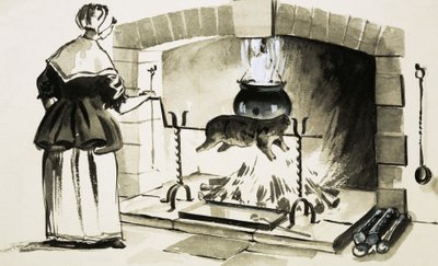 Madlavning med spyd af English School