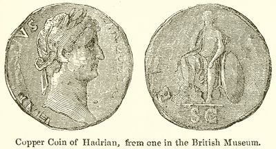 Kobbermønt af Hadrian, fra en i British Museum af English School