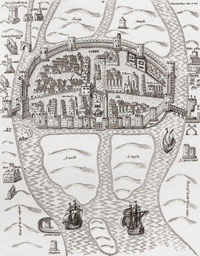Cork, County Cork, Irland i 1633, fra 