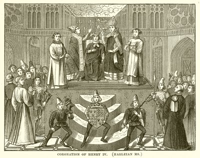 Kroning af Henrik IV. (Harleian Ms) af English School