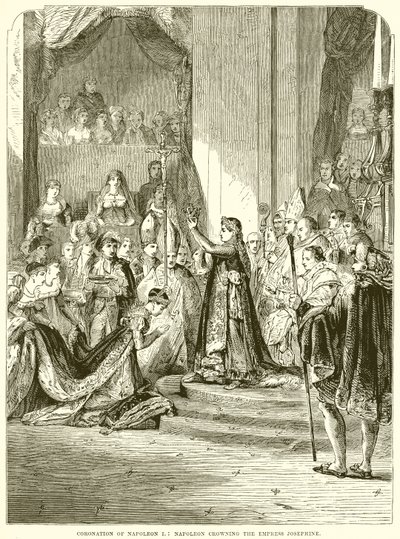 Kroning af Napoleon I: Napoleon kroner kejserinde Josephine af English School