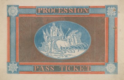 Kroningsoptog Pass Billet af English School