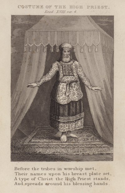 Ypperstepræstens kostume, Exodus XVIII, ver 4 (gravering) af English School