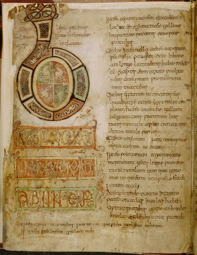 Bomuld Tiberius C. II, f.5v Initial 