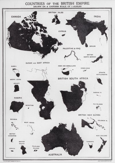 Lande i det bristiske imperium (litho) af English School