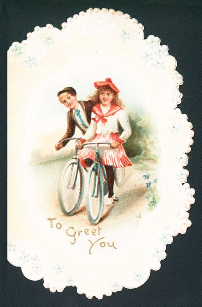Par cykling, julekort af English School