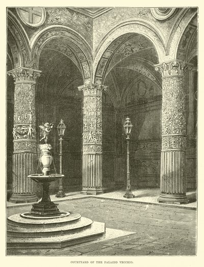 Gården til Palazzo Vecchio af English School