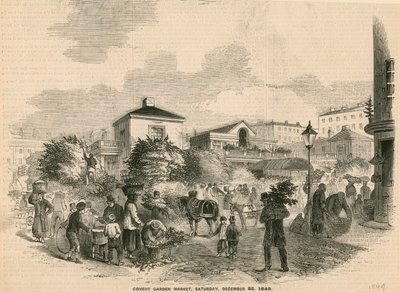 Covent Garden Market, 22. december 1849 af English School