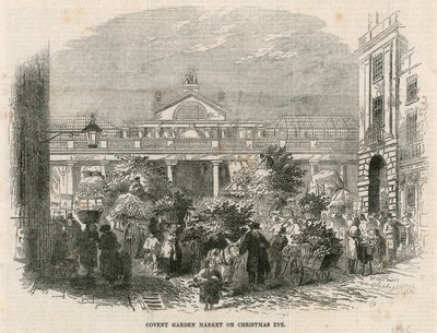 Covent Garden Market, London, juleaften af English School