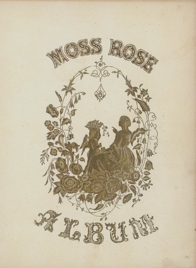 Forsideillustration til Moss Rose Album (farvelitografi) af English School