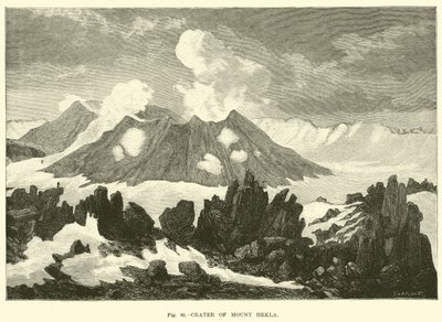Crater of Mount Hekla  af English School