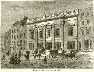 Crockfords Club, omkring 1840 af English School
