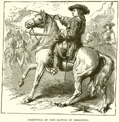 Cromwell i slaget ved Drogheda af English School