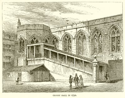 Crosby Hall i 1790 af English School