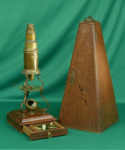 Culpeper Type Microscope, engelsk, 1700-tallet (messing) af English School