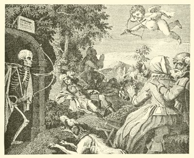 Amor und Tod (Gravur) von English School