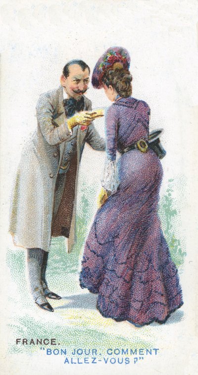 Sædvanlig hilsen i Frankrig, 1907 af English School