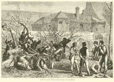 At fælde træer rundt om Paris til brænde, oktober 1870 af English School