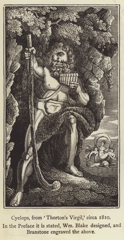Cyclops fra Thorntons Virgil, c 1810 (gravering) af English School