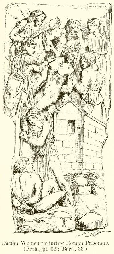 Daciske kvinder, der torturerer romerske fanger af English School