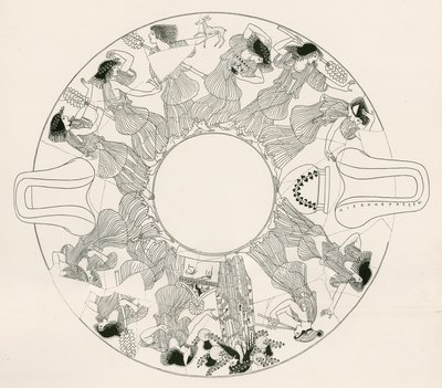 Mænadernes dans til Dionysos (kobberstik) af English School