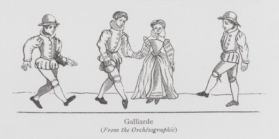 Dans: Galliarde (litho) af English School
