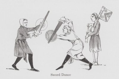 Dans: Sword Dance (litho) af English School