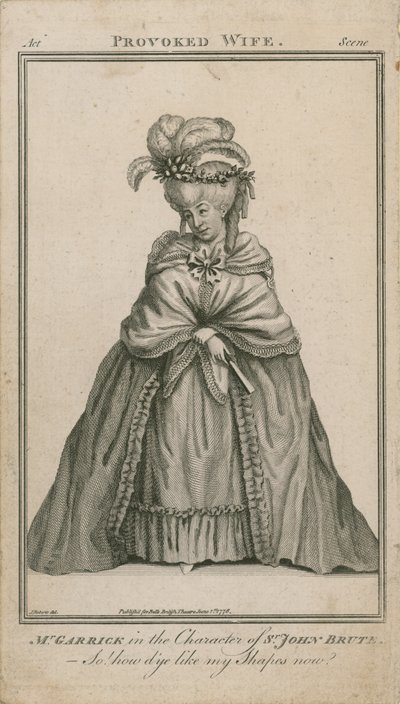 David Garrick i karakteren af Sir John Brute af English School