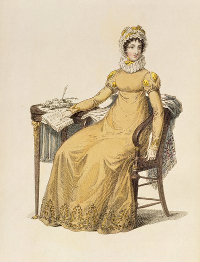 Dagskjole, modetallerken fra Ackermanns Repository of Arts af English School