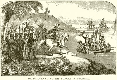 De Soto landet seine Truppen in Florida von English School