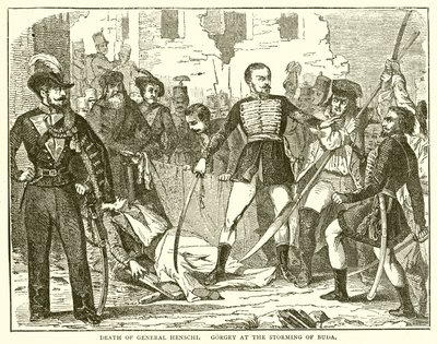 General Henschis død. Gorgey ved Stormningen af Buda af English School