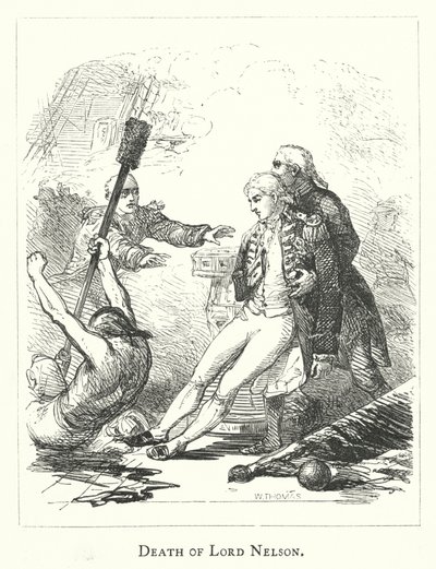 Lord Nelsons død (gravering) af English School