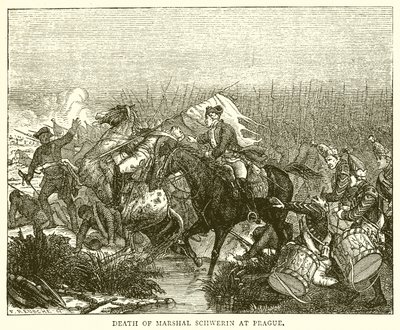 Marshal Schwerins død i Prag af English School