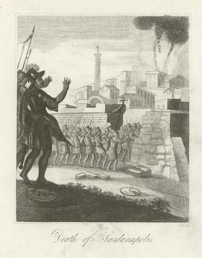 Sardanapalus død af English School