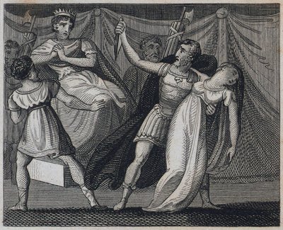 Virginias død, Rom, 449 f.Kr. (gravering) af English School