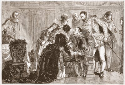 Death of William the Silent, Prince of Orange, illustration fra 