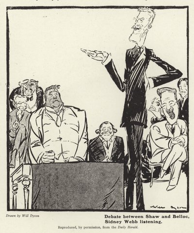 Debat mellem George Bernard Shaw og Hillaire Belloc af English School