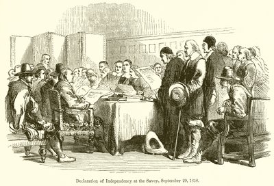 Uafhængighedserklæring på Savoyen, 29. september 1658 af English School
