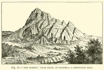 Der Borzen, near Bilin, in Bohemia, a Phonolite Hill  af English School