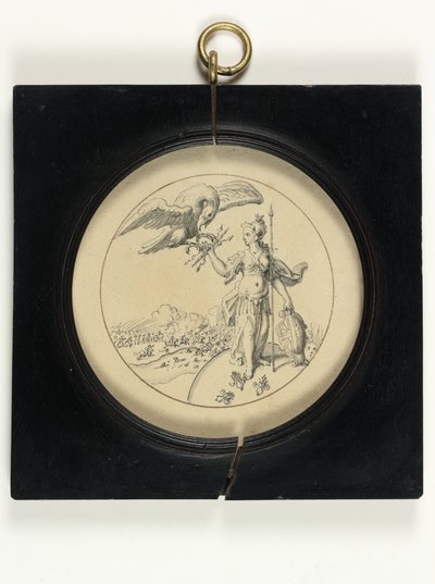 Design til en medalje til minde om slaget ved Blenheim af English School