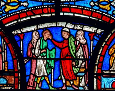 Detalje fra Mirakelvinduet af English School