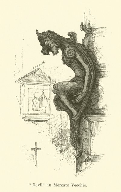 "Teufel" auf dem Mercato Vecchio (Gravur) von English School