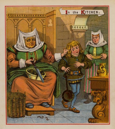 Dick Whittington og hans kat (farve litho) af English School