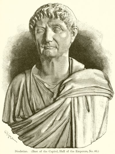Diocletian. (Buste af Capitol, Kejsernes Hall, nr. 80) af English School