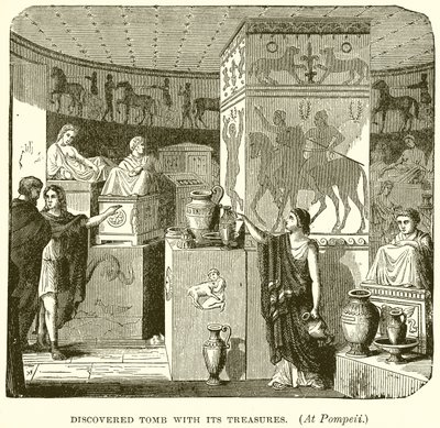 Opdagede graven med dens skatte. (I Pompeji) af English School