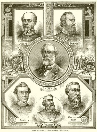 Distinguished Confederath Generals af English School