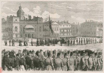 Uddeling af Krim-medaljerne ved Hendes Majestæt ved Hestevagten af English School
