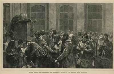 Gudstjeneste for hyrder og hyrder - et studie i Berners Hall, Islington, London af English School